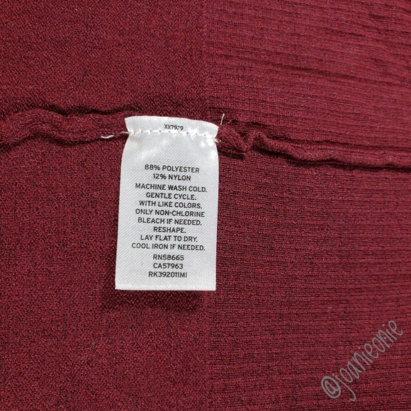 xx SUSINA Nordstrom Long Cardi Burgundy Sz XS NWT - Picture 5 of 5